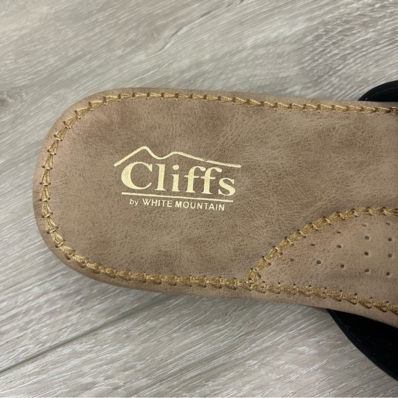 CLIFFS BY WHITE MOUNTAIN Fredie Slide Sandals Size 9.5 M Black - Picture 7 of 7